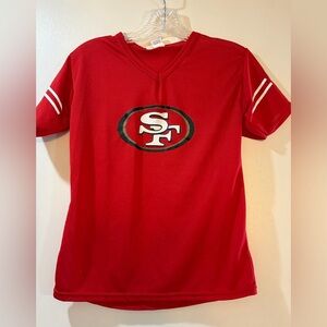 San Francisco 49ers Jersey Style Tee Franklin Youth Sz Medium